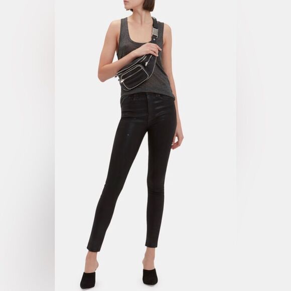 RAG & BONE Coated High-Rise Skinny Jeans - Picture 1 of 15